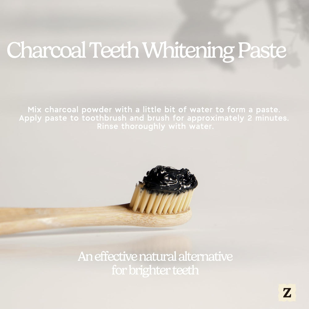 Zen Principle activated charcoal powder USA-made label underscores quality and ethical sourcing.