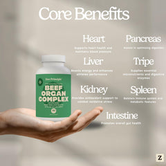 Zen Principle beef kidney desiccated: mineral-rich boost for overall wellness.