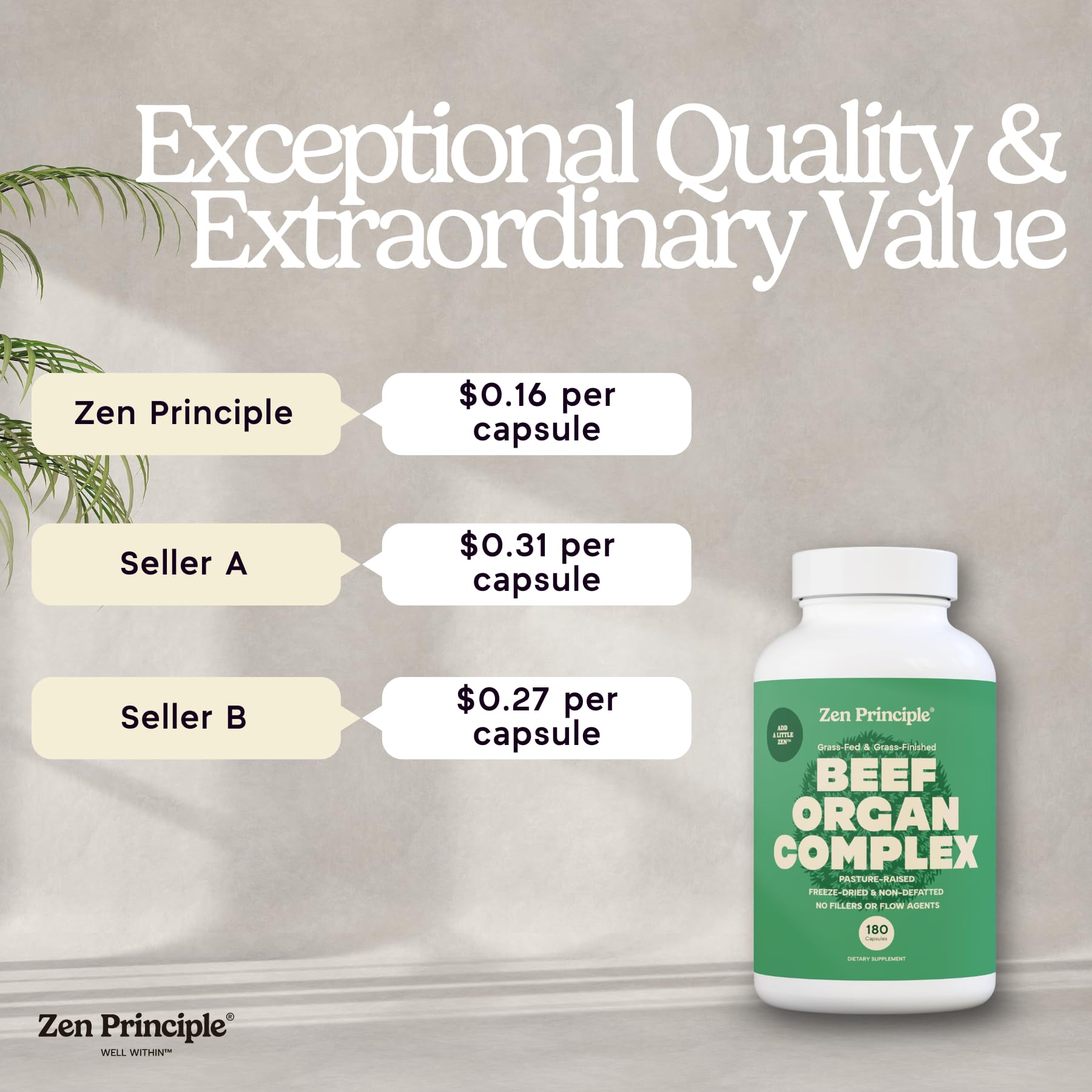 Zen Principle beef pancreas desiccated: niche nutrient source for balanced nourishment.