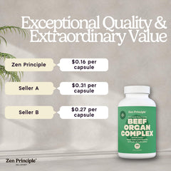 Zen Principle beef pancreas desiccated: niche nutrient source for balanced nourishment.