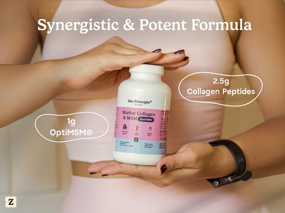 Zen Principle bottle on dresser supports a simple morning self-care routine.