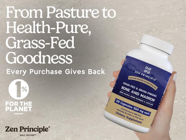 Zen Principle capsules arranged on wood surface showcase easy daily supplementation.