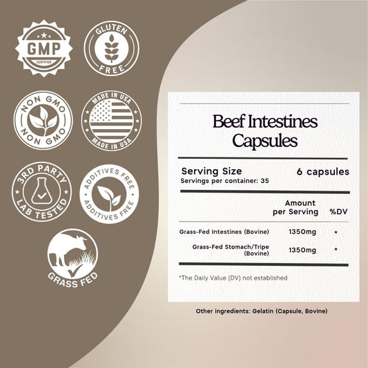 Zen Principle grass-fed beef intestines capsules for convenient daily gut wellness