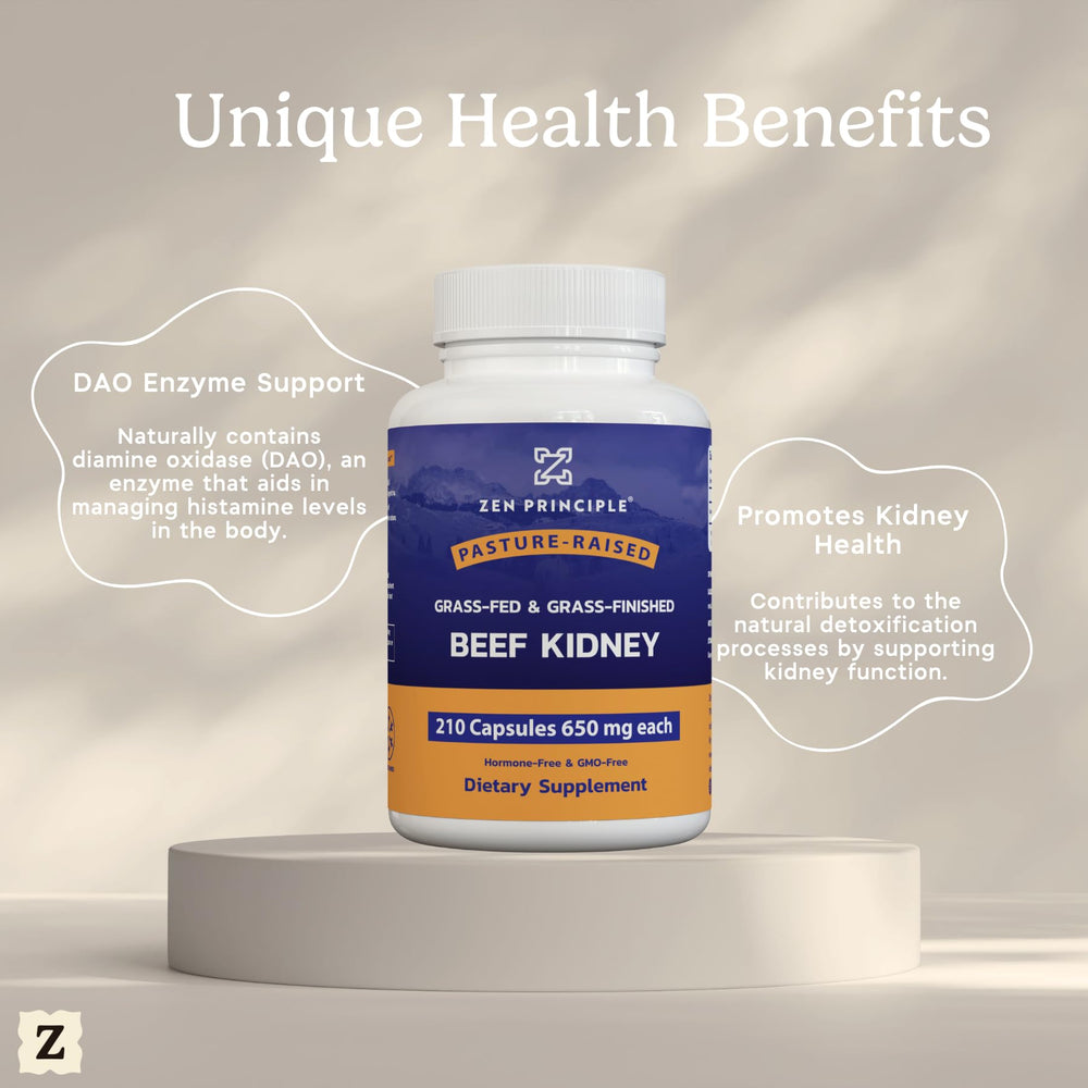 Zen Principle capsules closeup emphasizes soft capsules for easy daily intake.