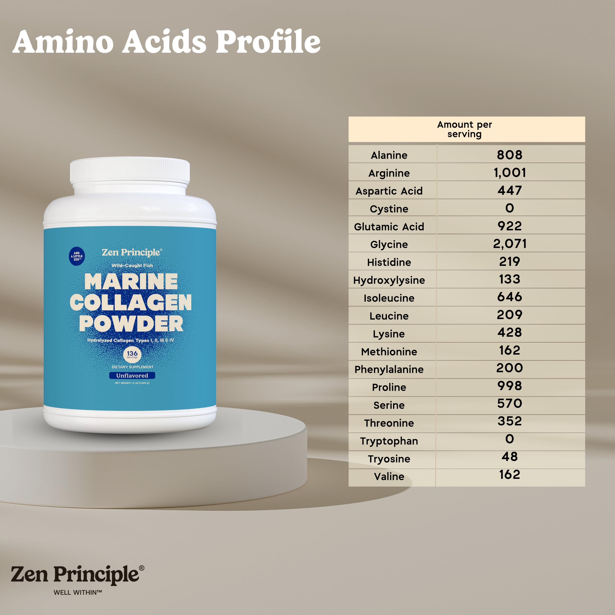 Close-up of fine marine collagen powder texture for smooth blending