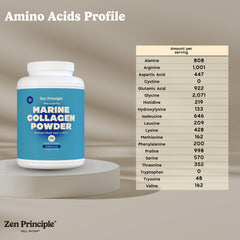 Close-up of fine marine collagen powder texture for smooth blending