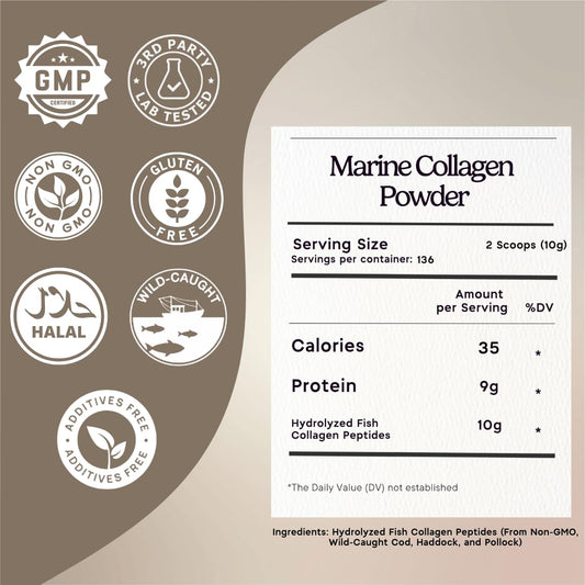 Zen Principle Marine Collagen scoop with powder ready to mix into drinks
