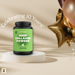 Zen Principle third-party tested seal on collagen tub ensuring quality