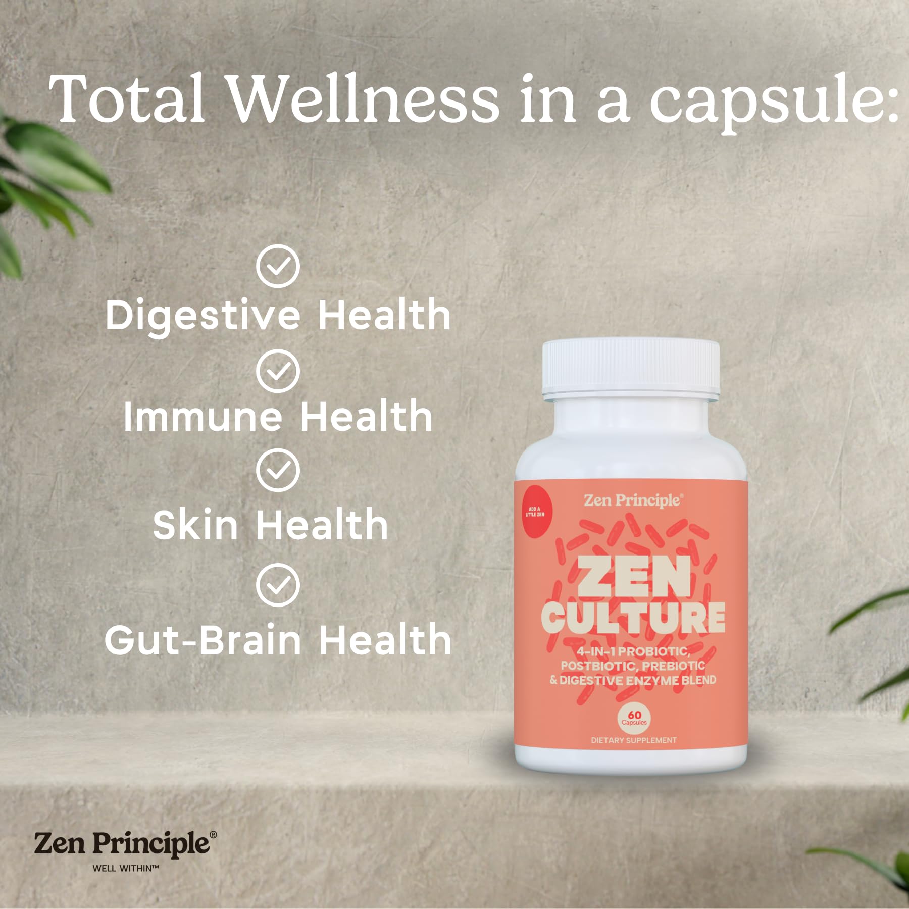 Zen Principle Zenculture CoreBiome butyrate visual, a postbiotic supporting gut lining