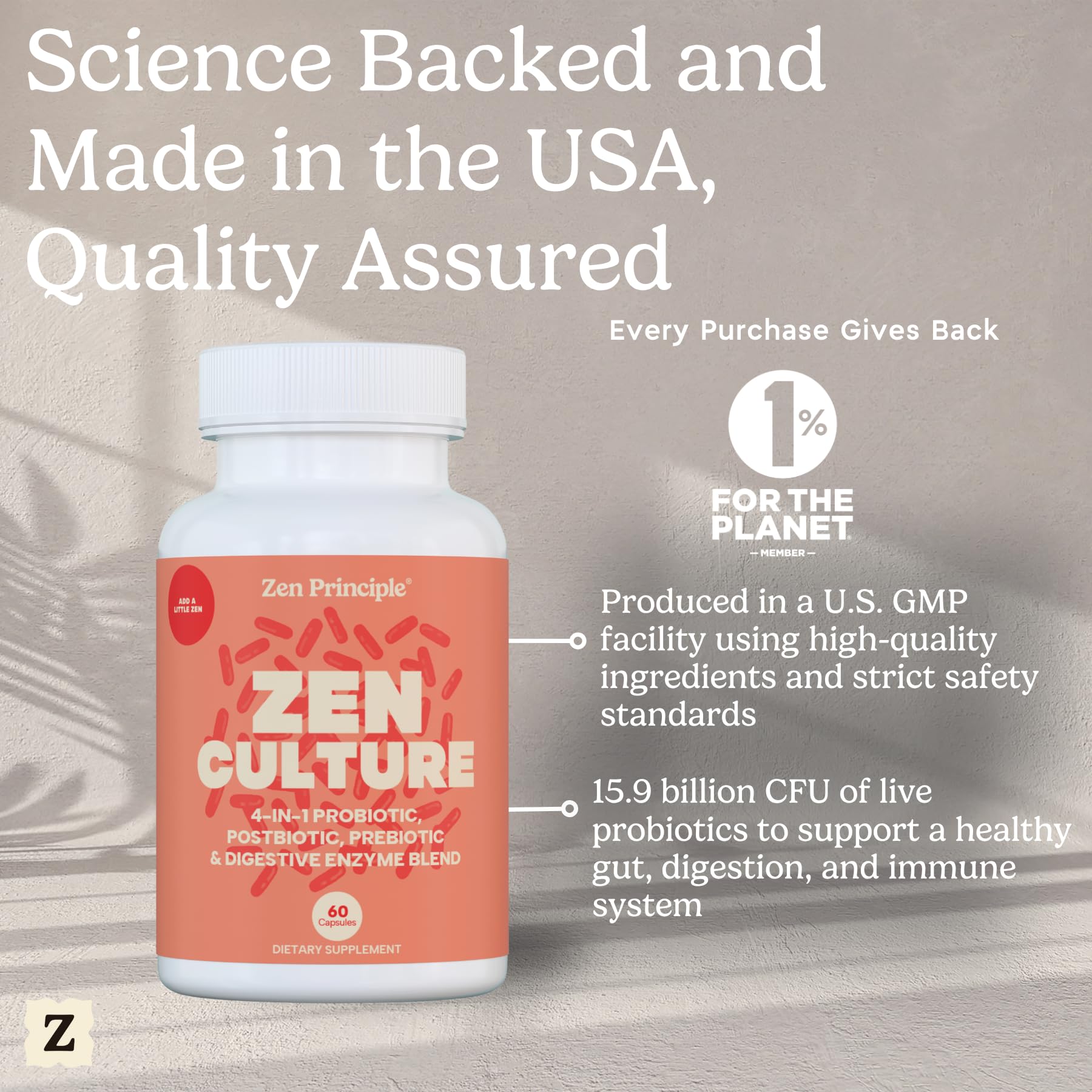 Zen Principle Zenculture eco packaging image emphasizing planet-friendly sourcing