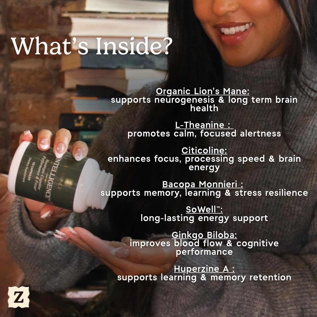 Zen Principle Zentelligence bacopa image emphasizes stress management and mood stability.