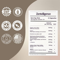 Zen Principle Zentelligence capsules for easy daily use and mental clarity.