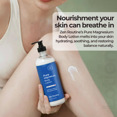 Zen Routine non-greasy absorption; smooth skin after application.