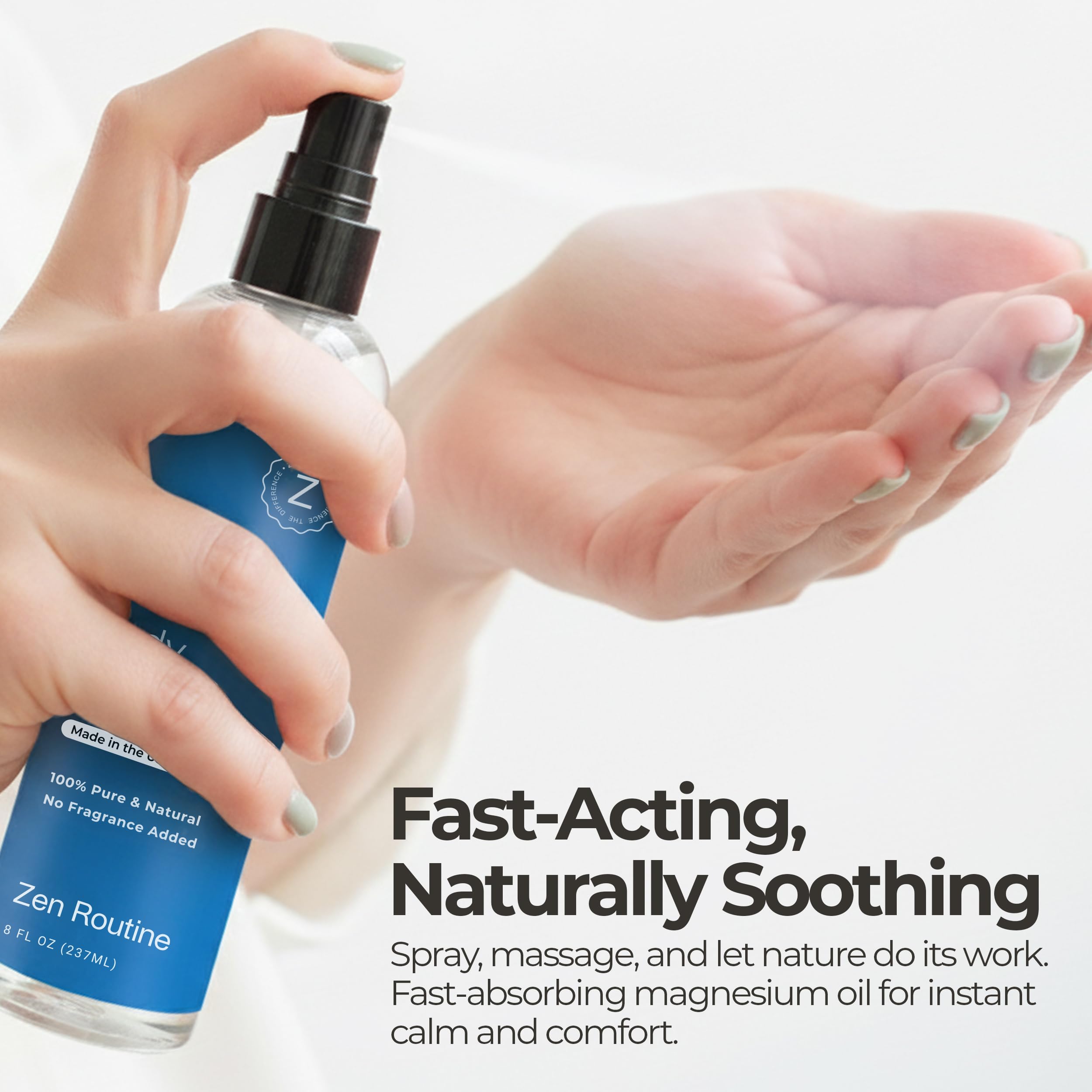 Zen Routine unscented formula closeup showing gentle texture.