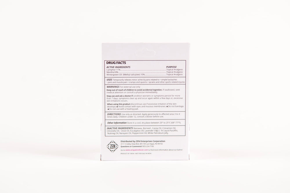 ZEN Women Sports Balm applied on skin after workouts for refreshed comfort.
