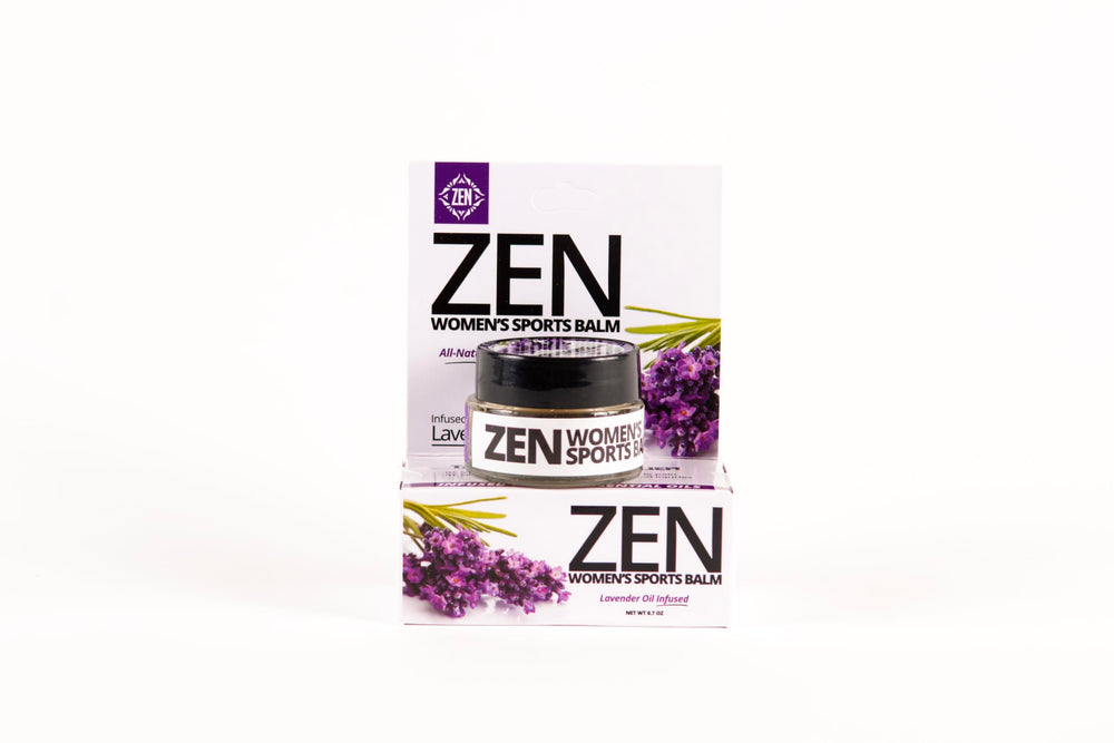 ZEN Women Sports Balm ingredients: lavender and 12 oils for targeted comfort.