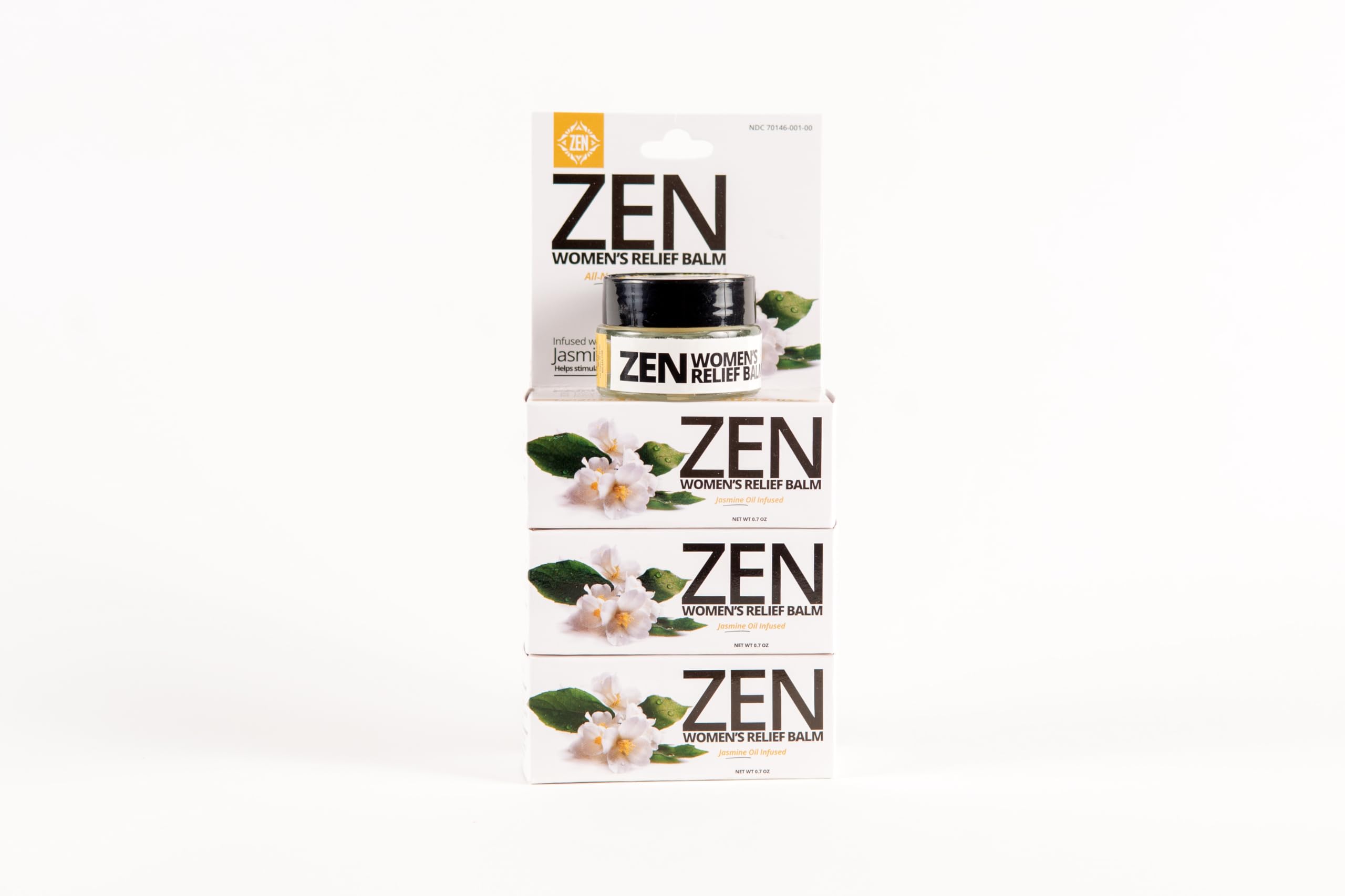 ZEN Women’s Relief Balm application on skin shows quick absorption and a non-greasy finish.