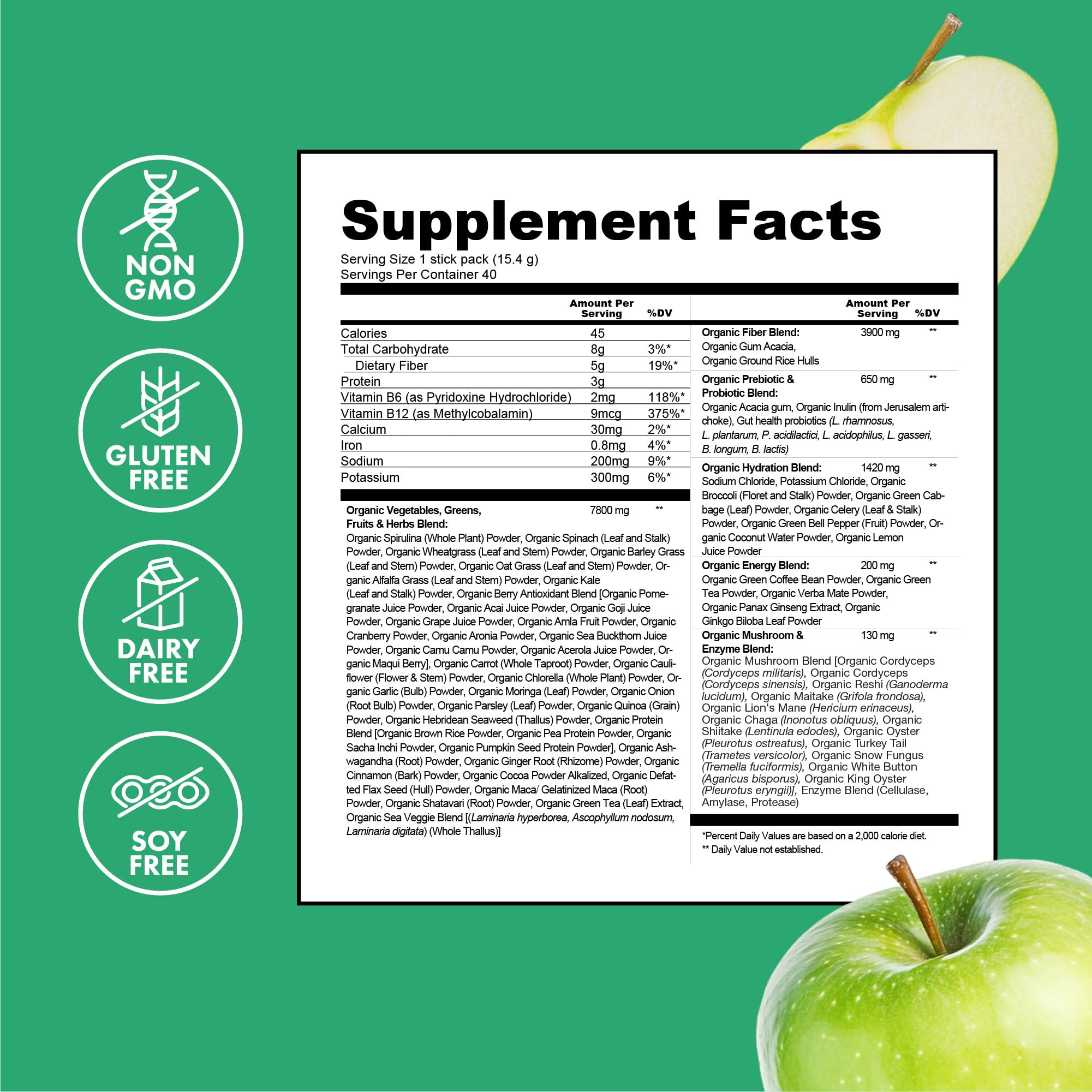 Zena Nutrition berry blend powder in glass supports antioxidant intake.
