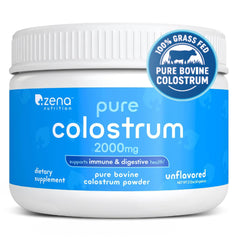 Zena Nutrition bovine colostrum bottle pour for easy daily dosing