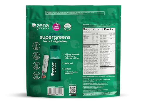 Zena Nutrition mixed-berry stick-pack provides on-the-go flavor with daily greens.