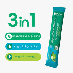 Stick packets on table ready for on-the-go greens during workouts.