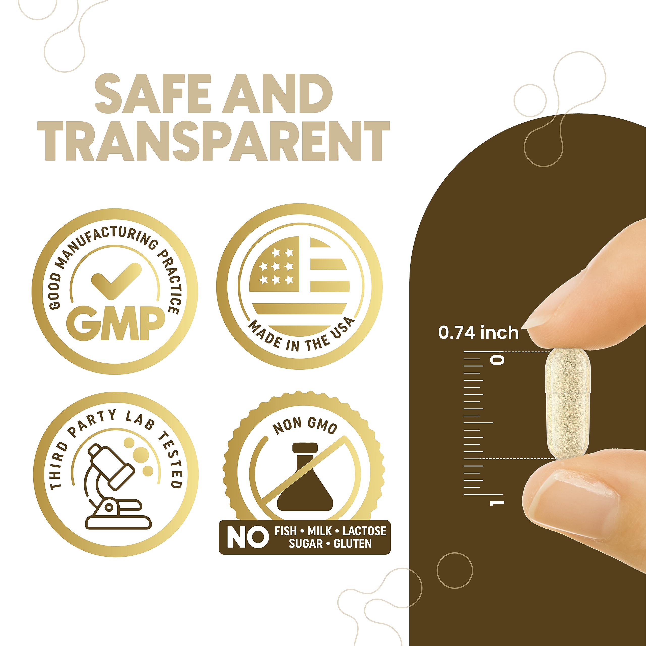Zenavea nattokinase USA manufacturing seal pictured to convey quality control.