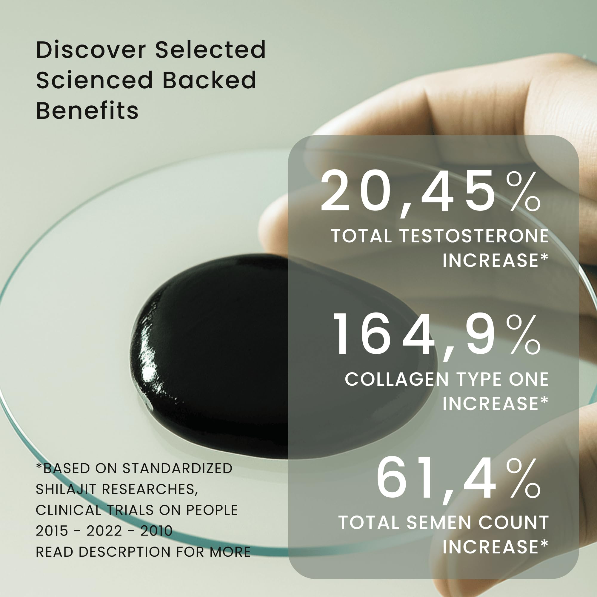 Lab-tested purity stamp on Zenbioni shilajit resin