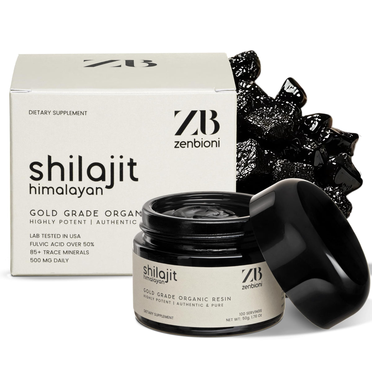 Zenbioni shilajit resin jar ready for daily energy support