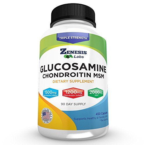 Zenesis Labs glucosamine-chondroitin-msm bottle for joint support and everyday comfort.