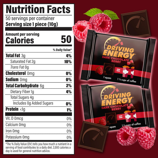 ZenEvo Driving Energy Bites close-up on rich dark chocolate berry bite.