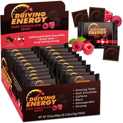 ZenEvo Driving Energy Bites packaging on shelf for on-the-go energy.