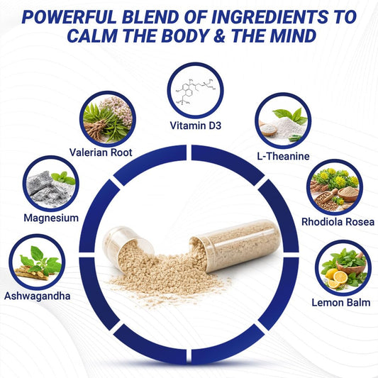 Close-up of Zenium capsules highlighting natural mood support