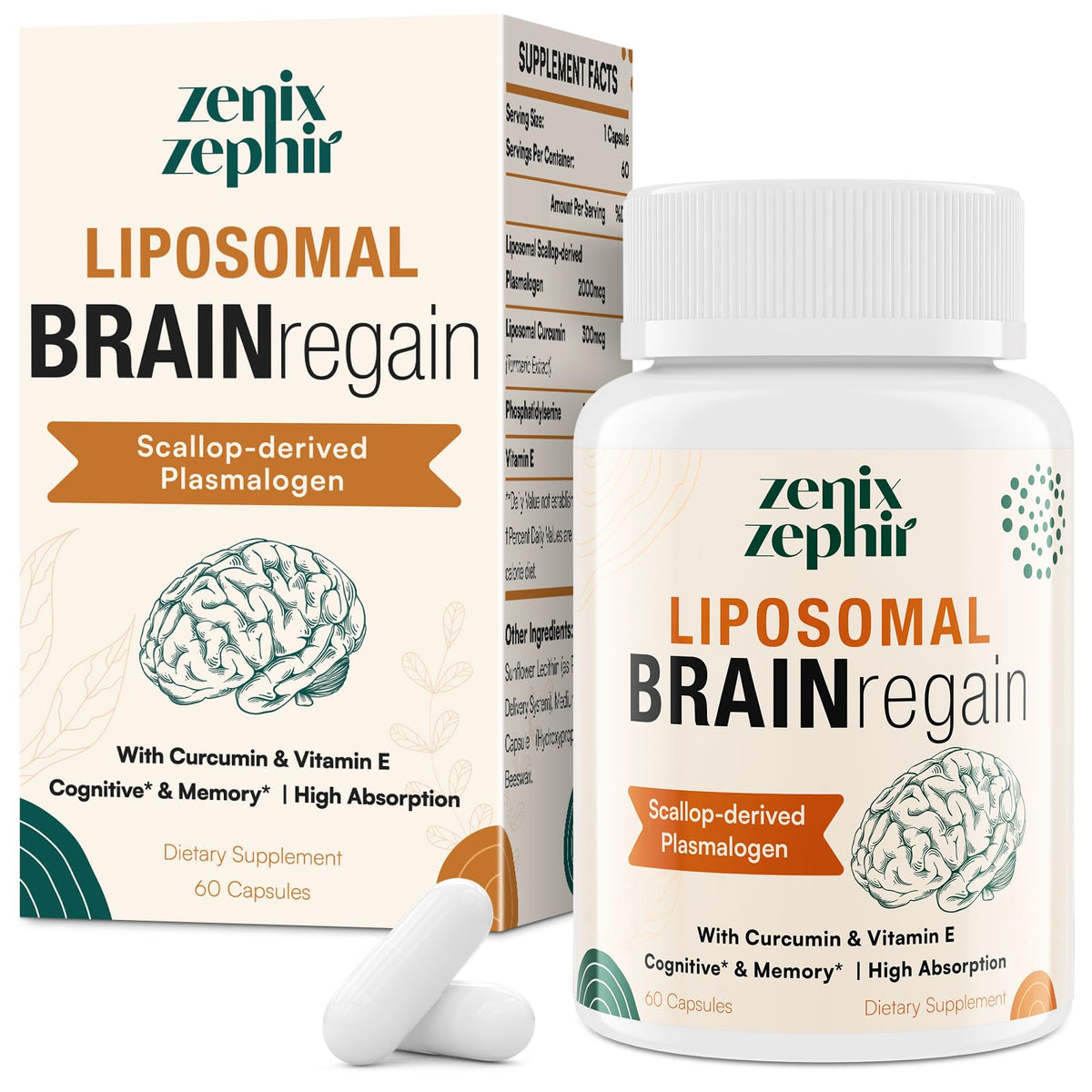 ZenixZephir liposomal brain supplement bottle promotes daily focus during demanding tasks