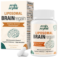 ZenixZephir liposomal brain supplement bottle promotes daily focus during demanding tasks