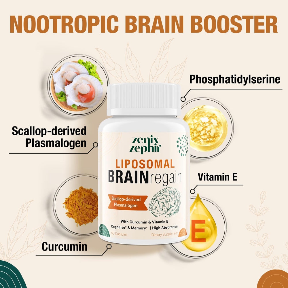 ZenixZephir vitamin E brain support bottle emphasizes antioxidant protection
