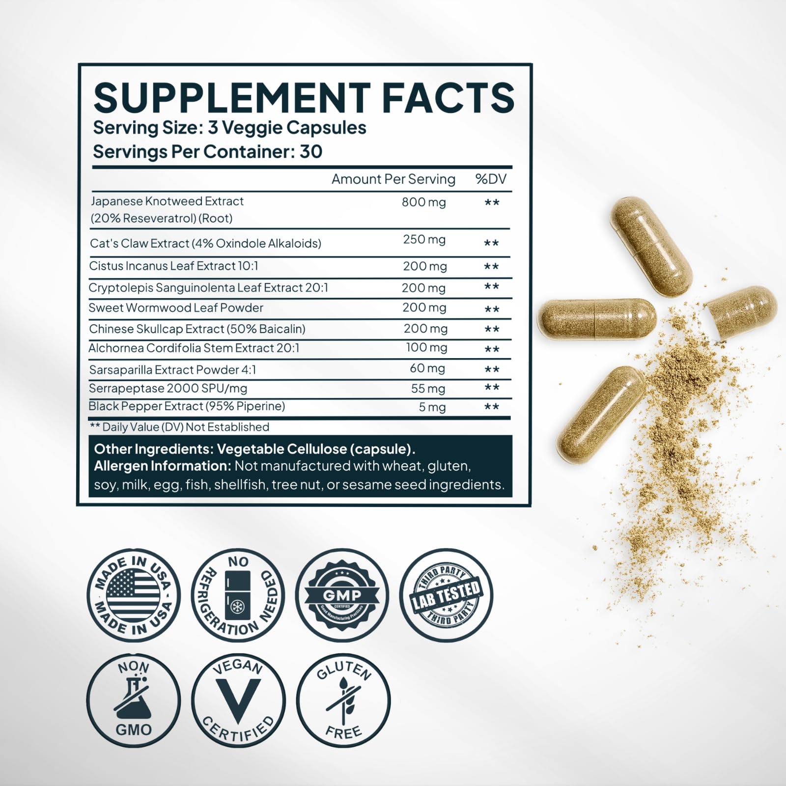 ZenMen Tick Immune capsules pack ready for travel and outdoor use.