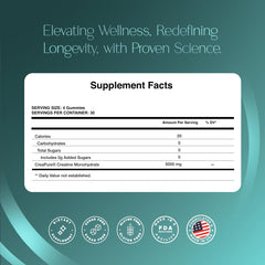 Zenos Health CreaZen bottle shows four gummies per serving for full dosing.