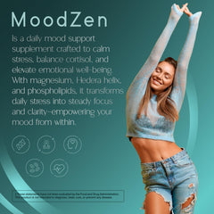 MoodZen Lions Mane extract cap closeup suggesting focus support.