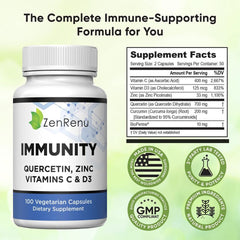 Zenrenu Immunity Curcumin capsules emphasize natural anti-inflammatory potential