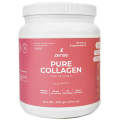 ZENSE collagen powder organic Type I & III for skin and joint support.