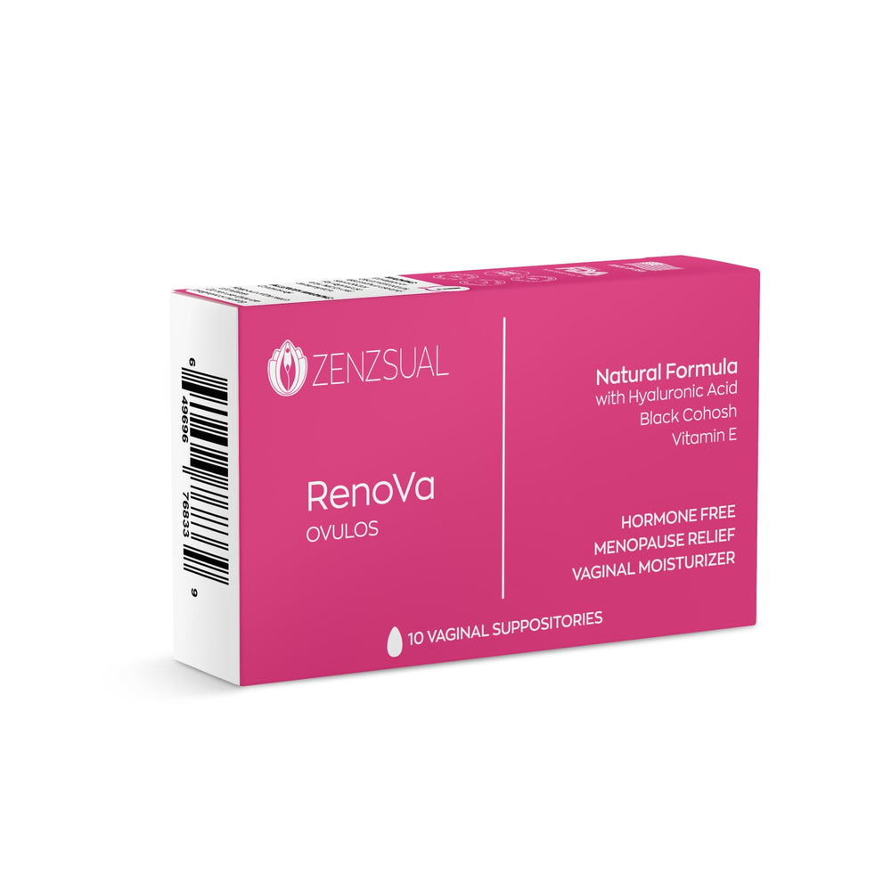 ZENZSUAL Renova Ovulos with Hyaluronic Acid for daily moisture and comfort.