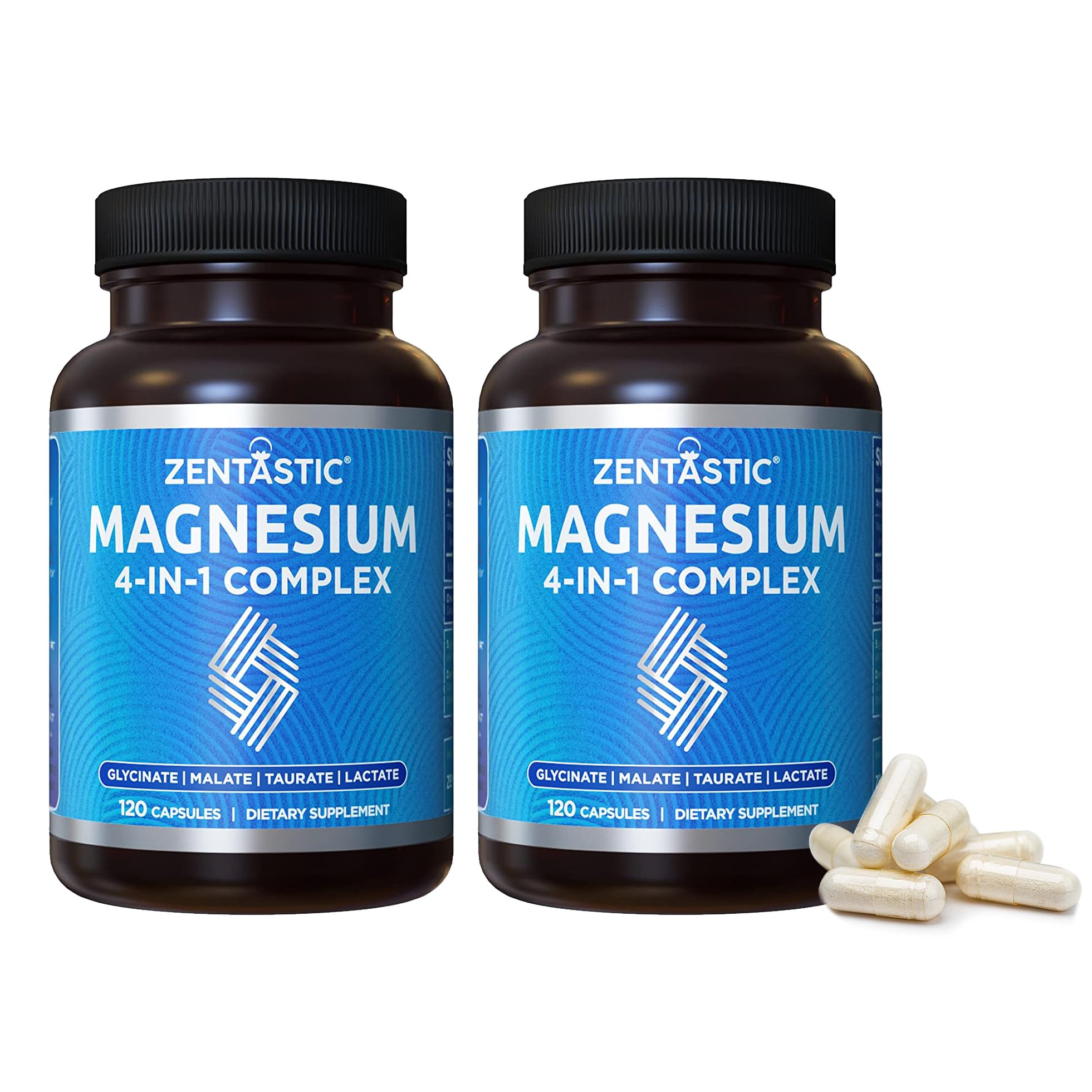Zentastic Magnesium Complex bottle label highlighting high absorption formula
