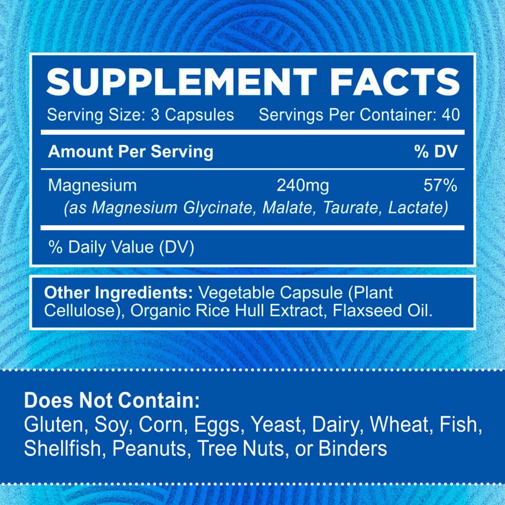 Zentastic Magnesium Complex vegan and gluten-free formula suitable for many diets.