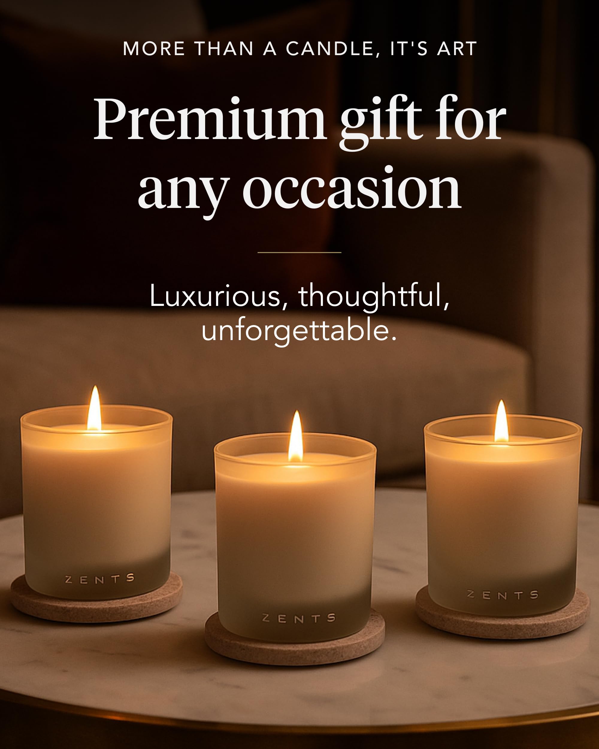 Zents gift-ready packaging signals a premium present.