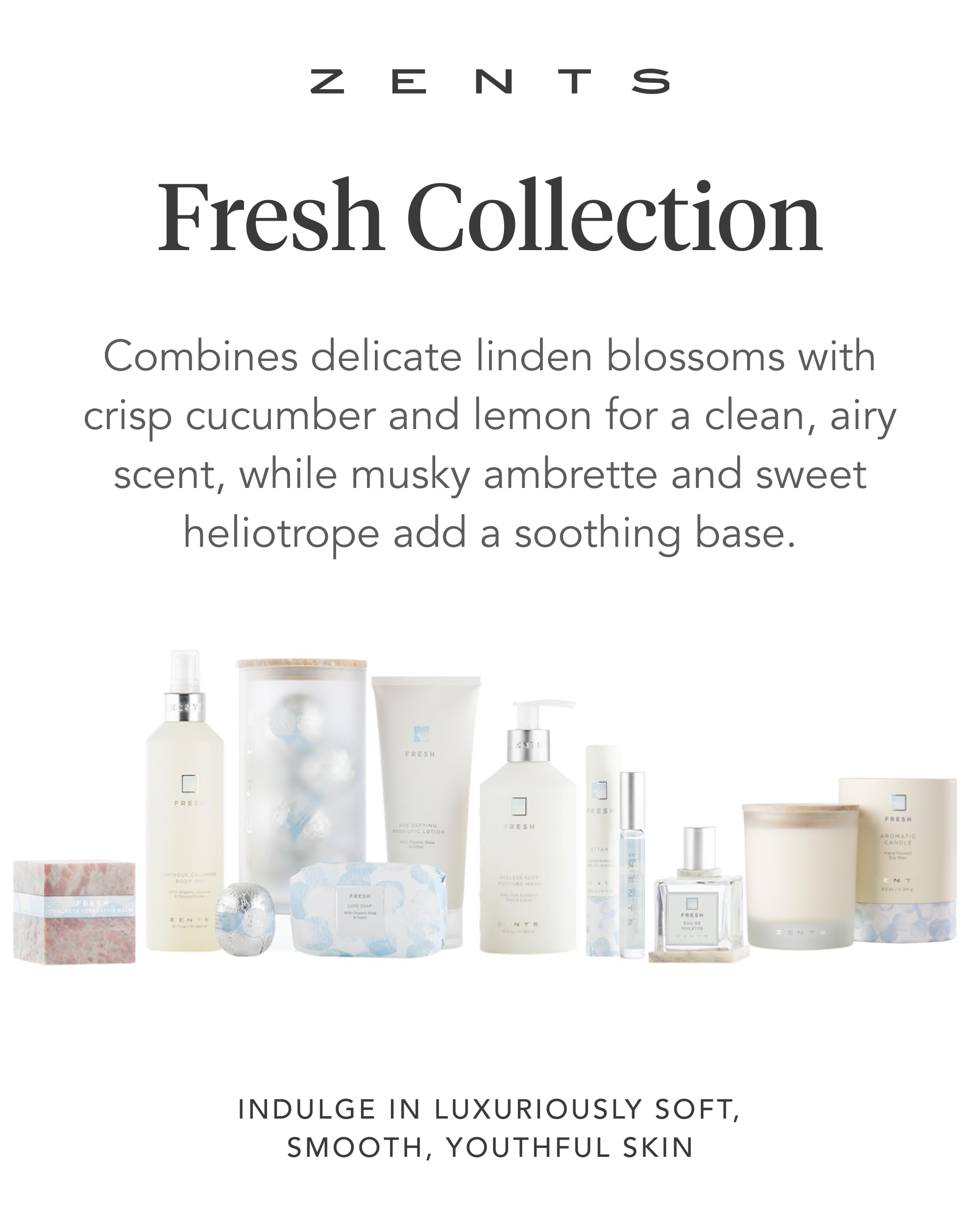 Sustainable soy wax and cotton wick ensure a clean burn for Zents candle