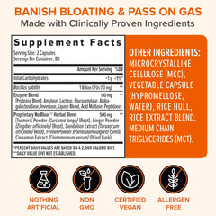Zenwise No Bloat ingredient panel shows lactase for dairy digestion