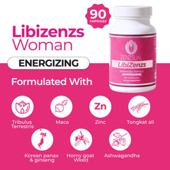 ZENZSUAL Libizenzs vegan capsules ready for daily use and focus.