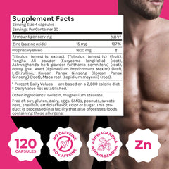 ZENZSUAL LibiZenzs Men packaging box view emphasizes gluten-free promise.