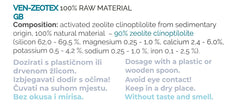 Zeotex detox powder blended into a smoothie for a refreshing energy boost.