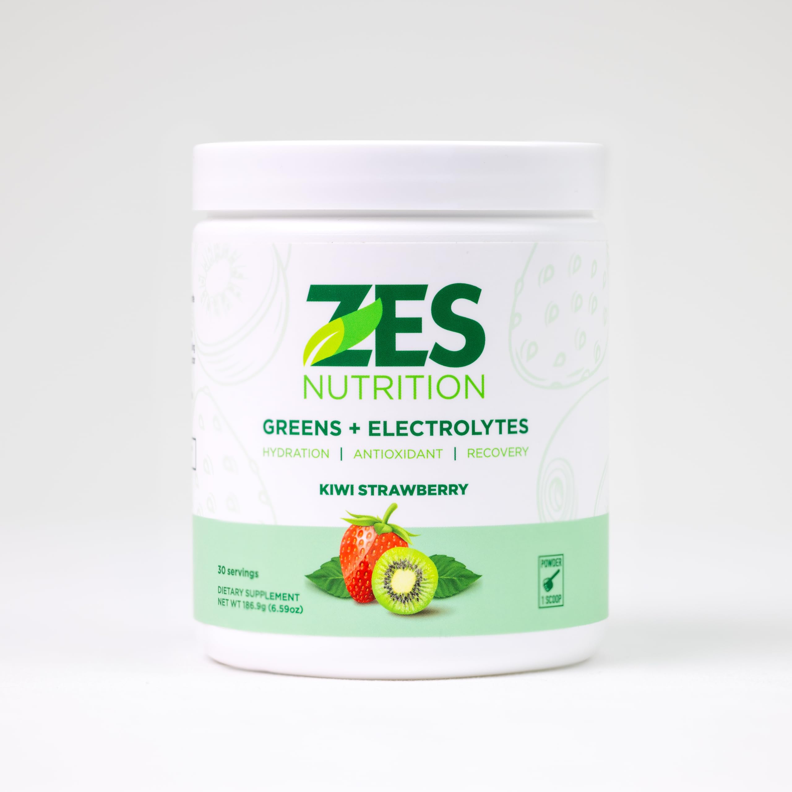 ZES Nutrition natural ingredients close-up communicates clean, no artificial additives.